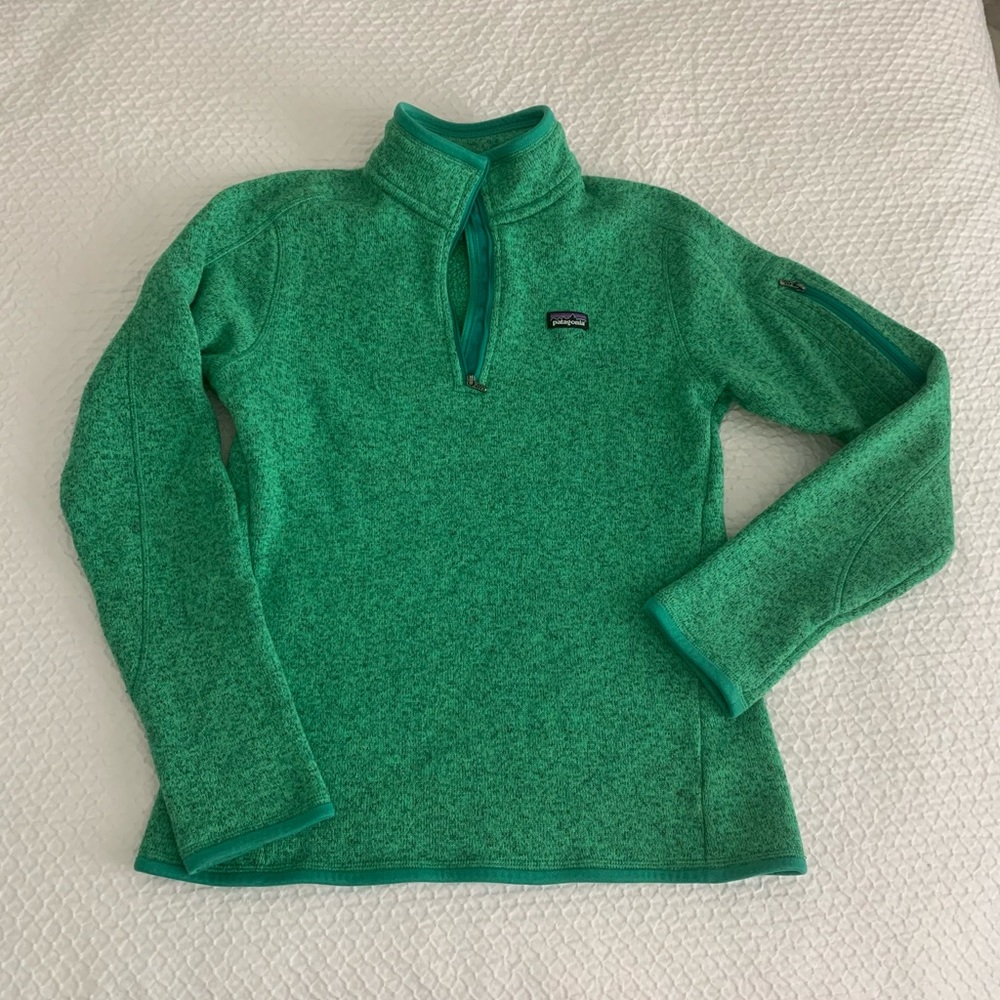 Patagonia Women’s Quarter Zip Better Sweater Green Medium